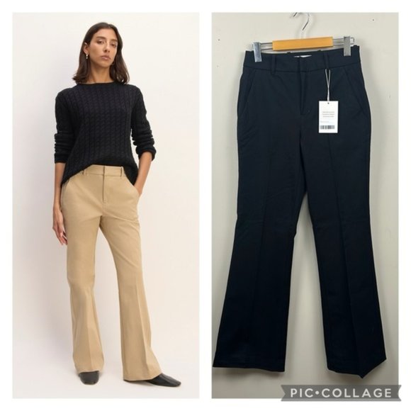 NEW EVERLANE black bi stretch flare pants 2